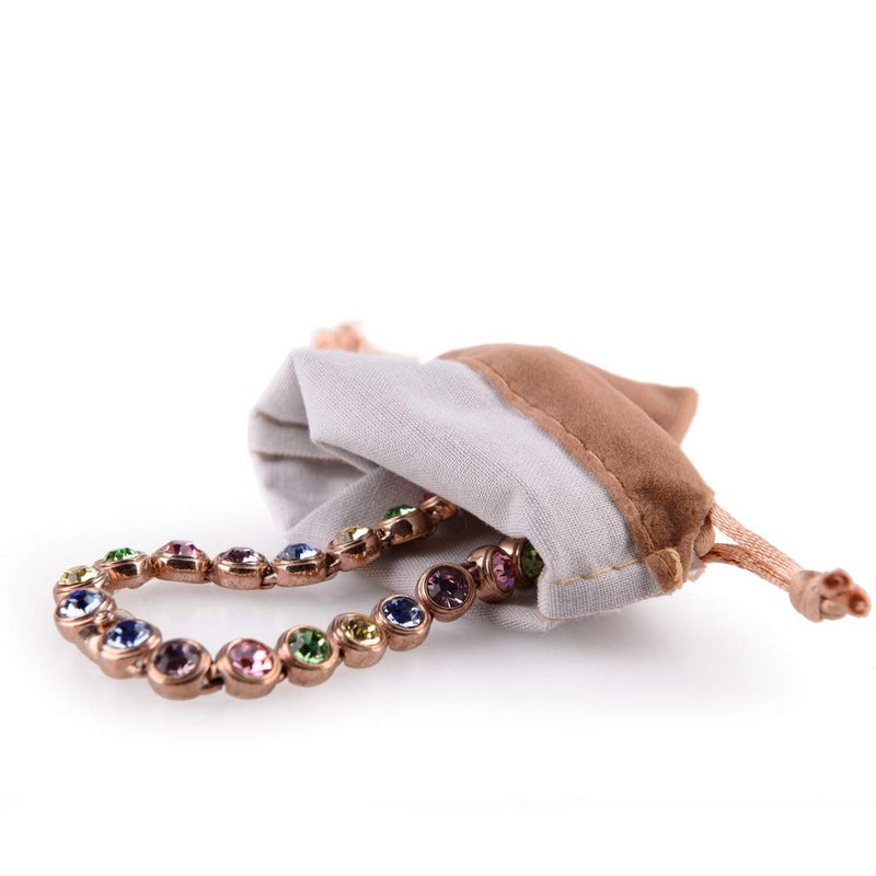 Oirlv 50PCS Velvet Jewelry Storage Bags Small Accessories Collected Drawstring Pouches display and gifts For Weeding Party(Coffee) - Image 4